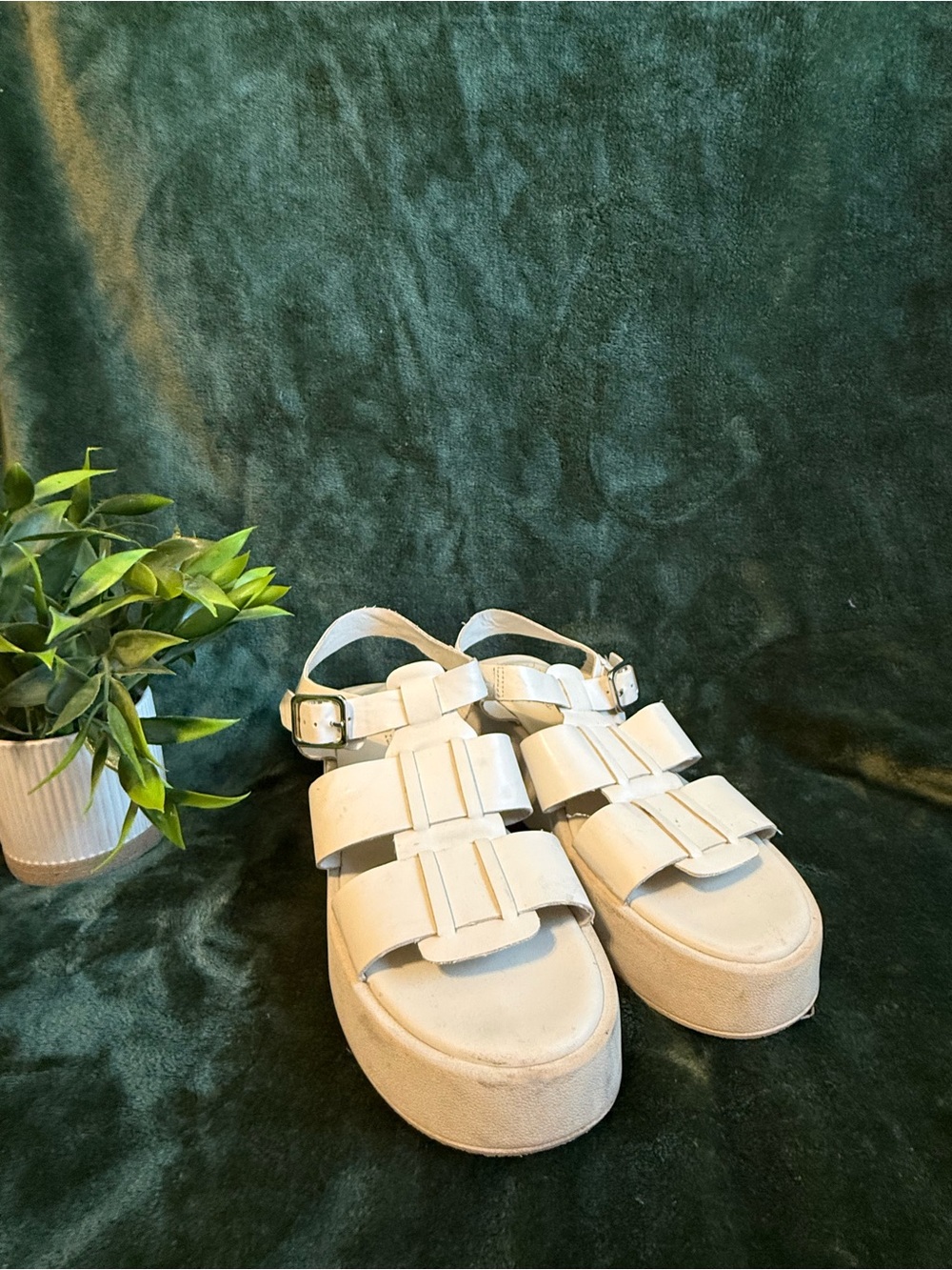 Beige Platform Sandals